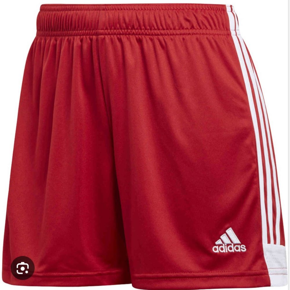 Red and White Adidas Shorts